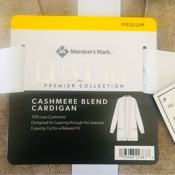 NWT New Members Mark Luxury Premier Collections Cashmere Blend Cardigan - Picture 8 of 9